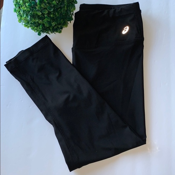 ASICS Black Cropped‎  Leggings - Picture 1 of 6